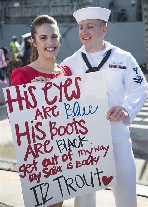 Super Cute Homecoming Sign For A Us Sailor Proud Navy Girlfriend