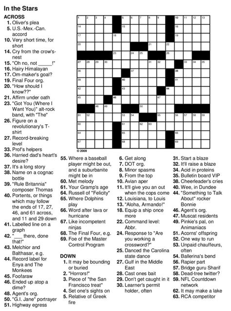 Easy Crossword Puzzles For Senior Activity Kiddo Shelter Printable