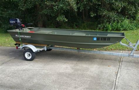 12 Ft Jon Boat W 6hp And Trailer 1999 Tallahassee Boats For Sale