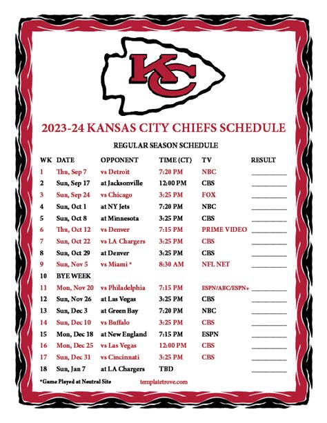 Shari Collins Viral Kansas City Chiefs Schedule 2023 24 Printable