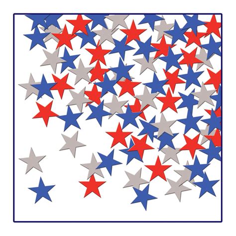 Patriotic Star Confetti Streamers And Confetti Party Supplies Dandf Party
