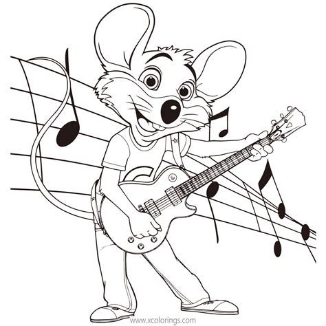 Chuck E Cheese Coloring Pages Rain XColorings