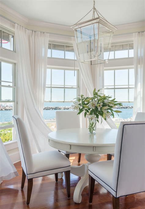 The stain can be light, medium, or dark. Cool dinette chairs in Dining Room Beach Style with White ...