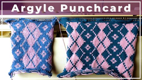 argyle punch card knitting and free download