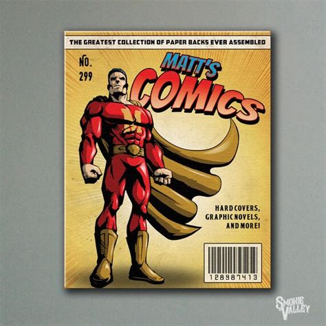 Items Similar To Custom Comic Book Cover Canvas Decor 16x20 Comic Book Store Wall Art Add