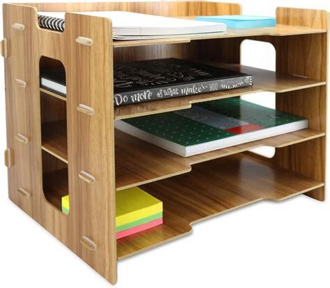 Wooden Desk Organiser A4 Document Desk Organiser Wooden Filing
