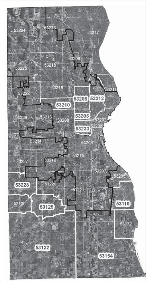 Milwaukee County Zip Code Map Table Rock Lake Map