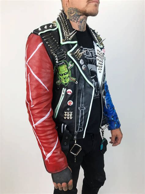 Diy Punk Jacket Diy Punk Studded Denim Jacket My Diy Punk Leather