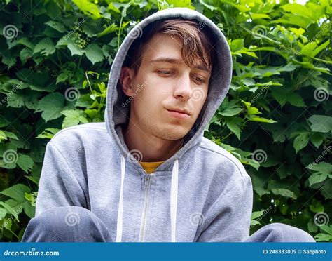 Sad Young Man Outdoor Stock Image Image Of Attractive 248333009