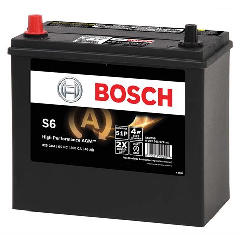 Bosch S6535b Automotive Agm Battery Group S46b24r S6 Flat Plate Agm