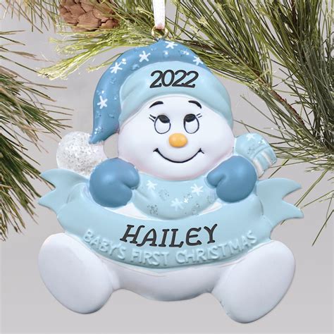 Snow Baby Personalized Baby S First Christmas Ornament GiftsForYouNow