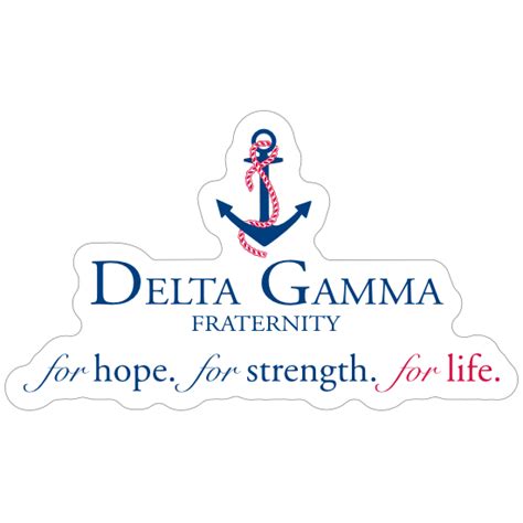 Delta Gamma For Life Color Sticker