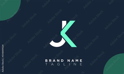 alphabet letters initials monogram logo jk kj j and k stock vector adobe stock