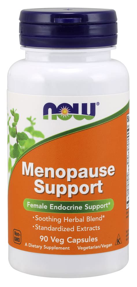 Now Supplements Menopause Support Blend Includes Standardized Herbal
