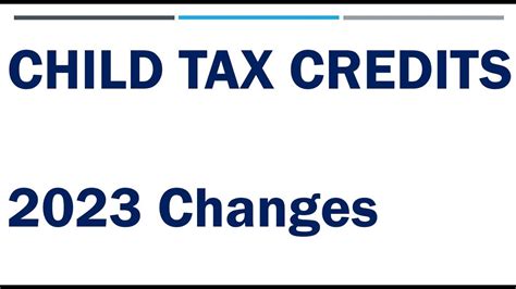 2023 Child Tax Credit Rebate