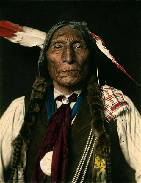 Hoiio Wotoma Cheyenne Colored Carbon Print Photo By De Lancey W Gill Native American