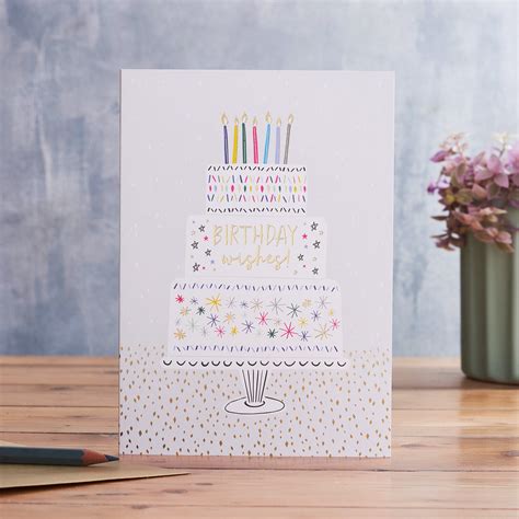 birthday cake card etsy