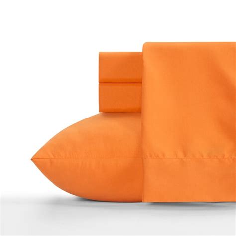 Shop Crayola Outrageous Orange Soft Brushed Microfiber Sheet Set On
