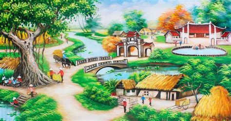 Vẽ Tranh đề Tài Quê Hương Em đơn Giản 50 Tranh Phong Cảnh đẹp Viện