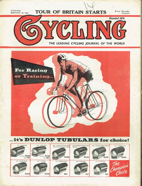 Cycling Uk Magazine September 10th 1953 Tour Of Britain Starts