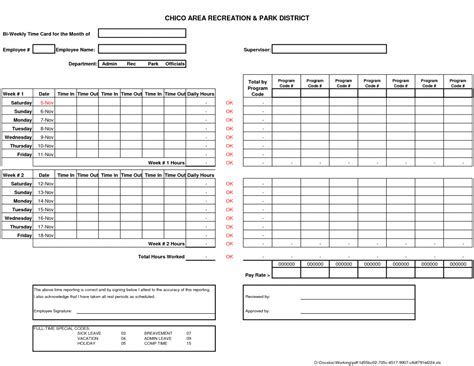 Monthly Time Card Template Excel Cards Design Templates