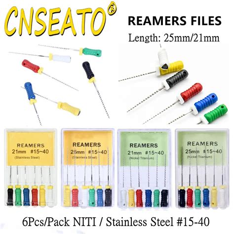 dental hand reamers file endo rotary use root canal files 25mm dentist endodontic needle niti