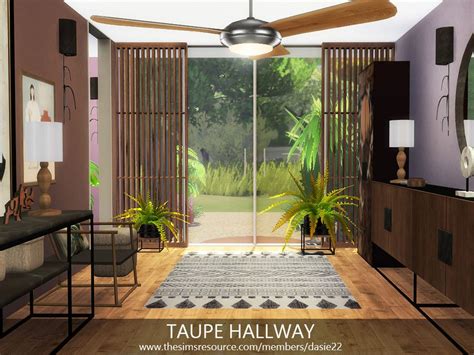 Sims 4 — Taupe Hallway By Dasie22 — Please Use Code Bbmoveobjects On