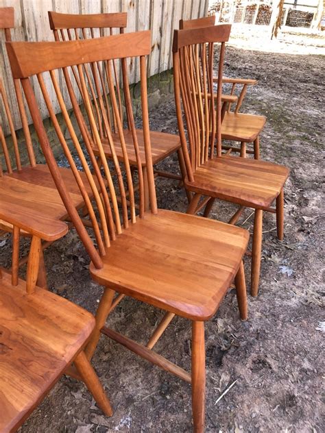These outdoor dining chairs offer great comfort and support. Set of 6 Amish Style Cherry Dining Chairs at 1stdibs