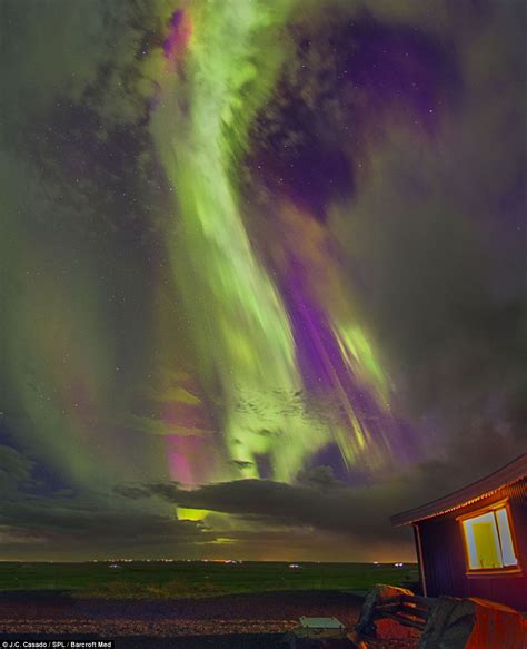 Northern Lights Show Dragons Head As They Light Up The Sky In The