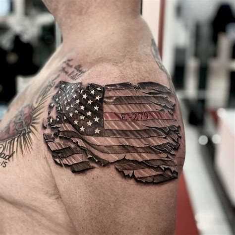 101 Best Red Line Firefighter Flag Tattoo Ideas That Will Blow Your