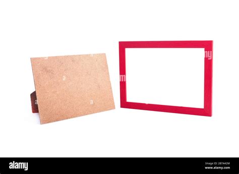 Wooden Photo Frames Isolated On A White Background Stock Photo Alamy