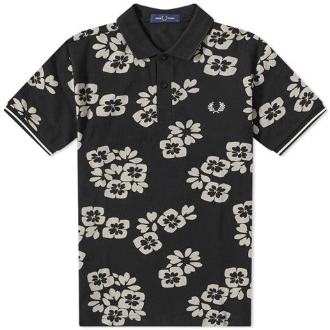 Fred Perry Floral Print Polo Shirt Fred Perry