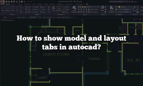 How To Show Model And Layout Tabs In Autocad