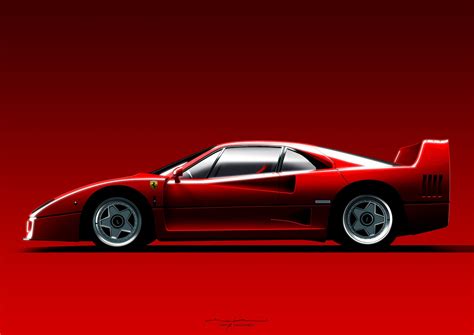 Ferrari F40 Poster Digital Download Limited Edition Etsy