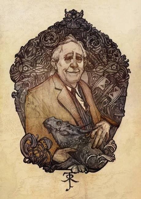 J R R With Smaug Tolkien Art Tolkien Lotr Art