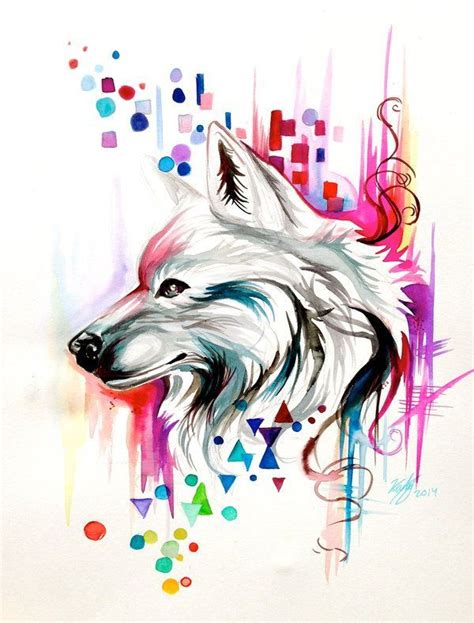 Watercolor Wolf Design On Ebay By Lucky978devianta On Deviantart