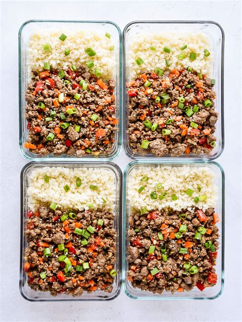 Meal Prep Ginger Ground Beef Bowls Whole30 And Paleo
