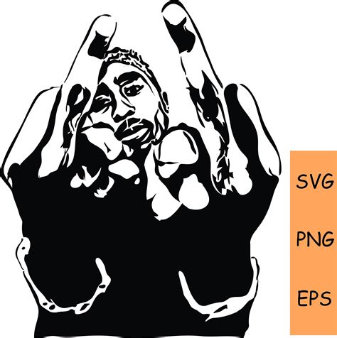 Tupac Art Svg2pac Rapper Svg Hiphop Svg Rapper Files For Etsy