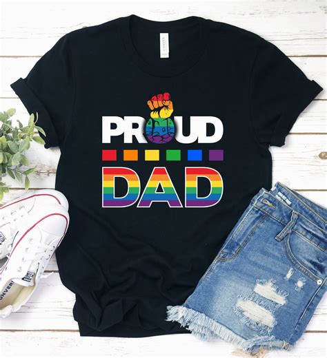 LGBT Proud Dad Shirt LGBT Gift Pride Tee Proud Dad Lgbt T Etsy