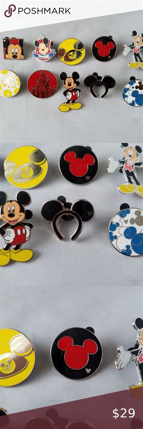 Disney Trading Pins Mickey Mouse Ears Lot Of 10 Disney Trading Pins