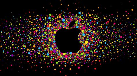 Discover this awesome collection of 4k iphone x wallpapers. Colorful Apple Logo On Black Background HD Wallpaper