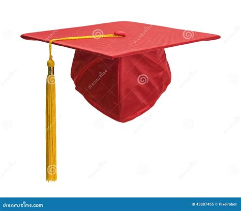 Red Grad Hat Front Stock Image Image Of Bachelor Degree 43887455