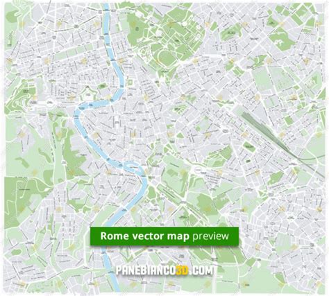 Mappa Di Roma In Formato Vettoriale Ad Alta Risoluzione