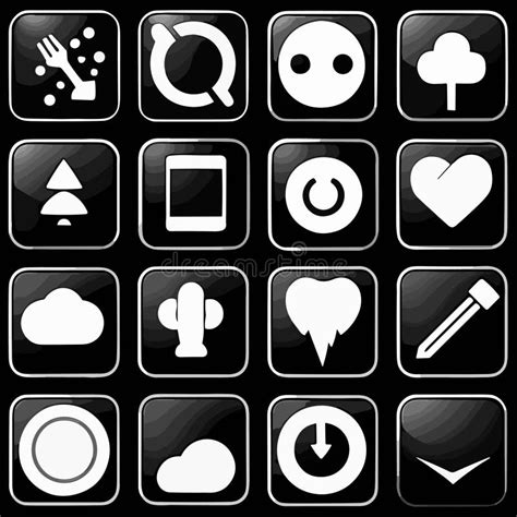 Mobile App Icons Vector Set Isolated Background Stock Photos Free