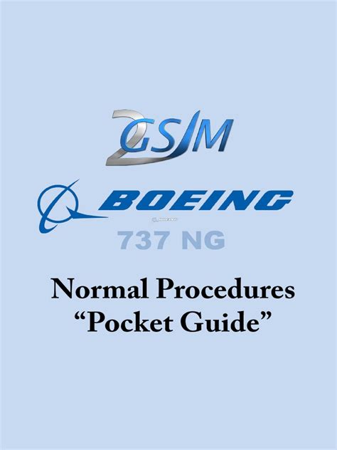 Pock T Guide Normal Proc 737 Ng Pdf Aircraft Flight Control System