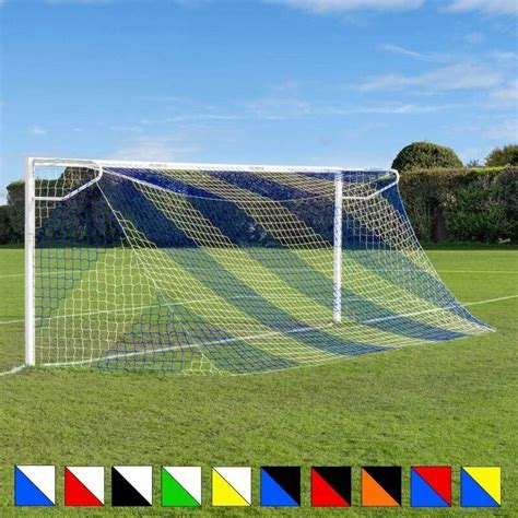 Two Color Striped Soccer Goal Nets Net World Sports