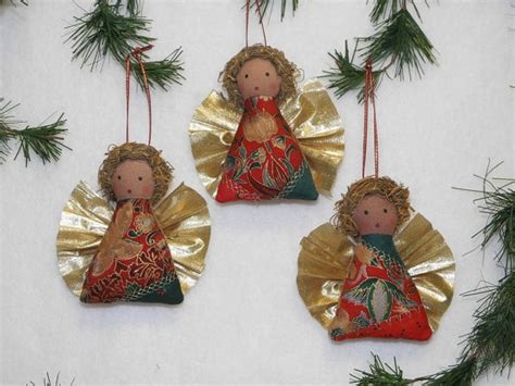 Fabric Angel Ornaments Angel Crafts Angel Ornaments Christmas Ornaments