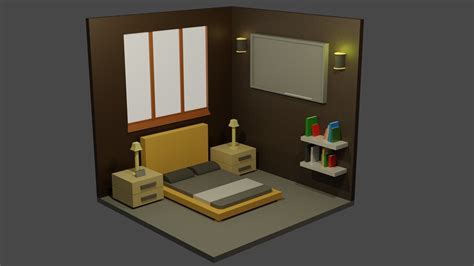 Bedroom Made By Blender 3d Model Cgtrader
