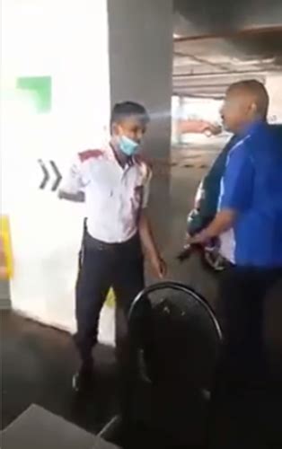 abusive man caught on camera mercilessly beating helpless security guard