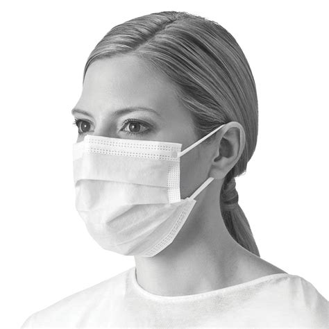 face mask procedure 3 ply with earloop level 1 latex free white medical mart